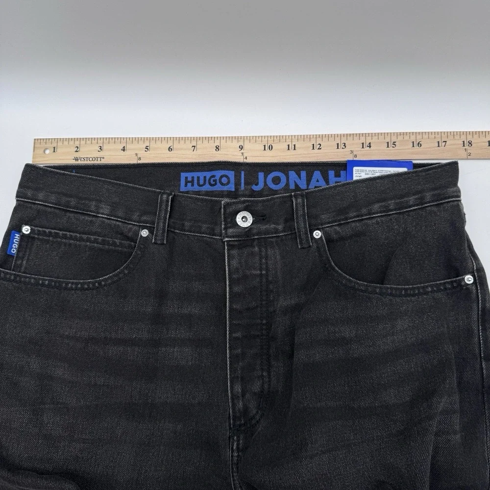 HUGO Boss Jonah Jeans Men's Size 34X32 Straight Leg Fit Black NWT